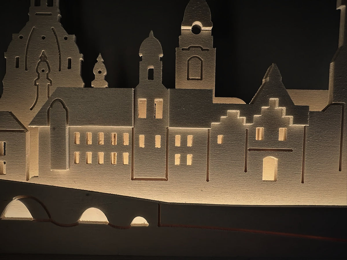 Dresdner Lichterbogen – Detail Altstadt