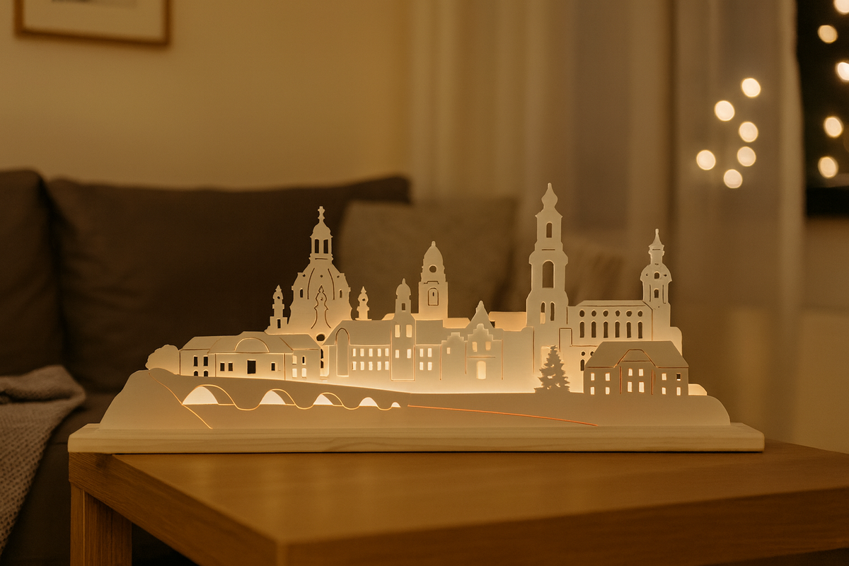 Dresdner Lichterbogen im Wohnzimmer